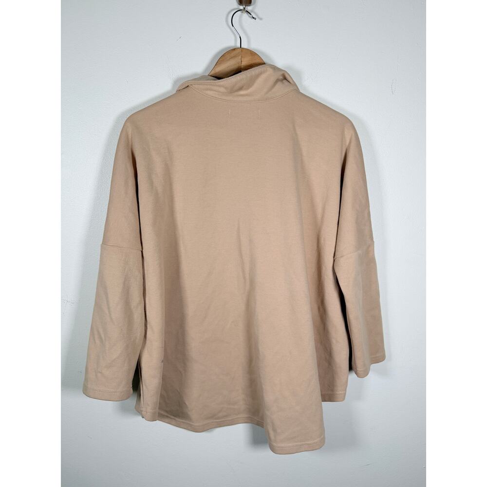 TUCKERNUCK x POMANDER PLACE Easy Polo Swing Sweatshirt Tan Sz M/L $138 {OO40} - Picture 4 of 6